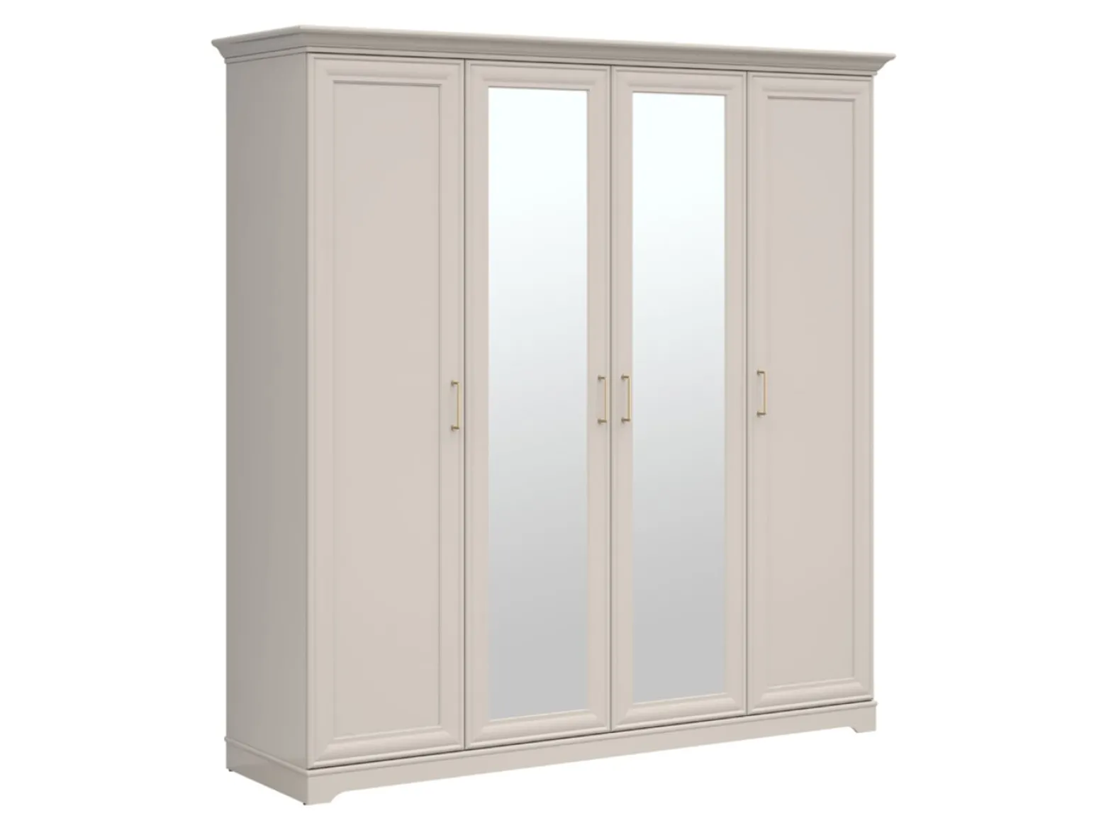 Szafa czterodrzwiowa Anga 210 cm z lustrem kaszmir