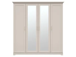 Szafa czterodrzwiowa Anga 210 cm z lustrem kaszmir