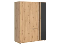 Szafa czterodrzwiowa Vabres 150 cm dąb artisan/czarny