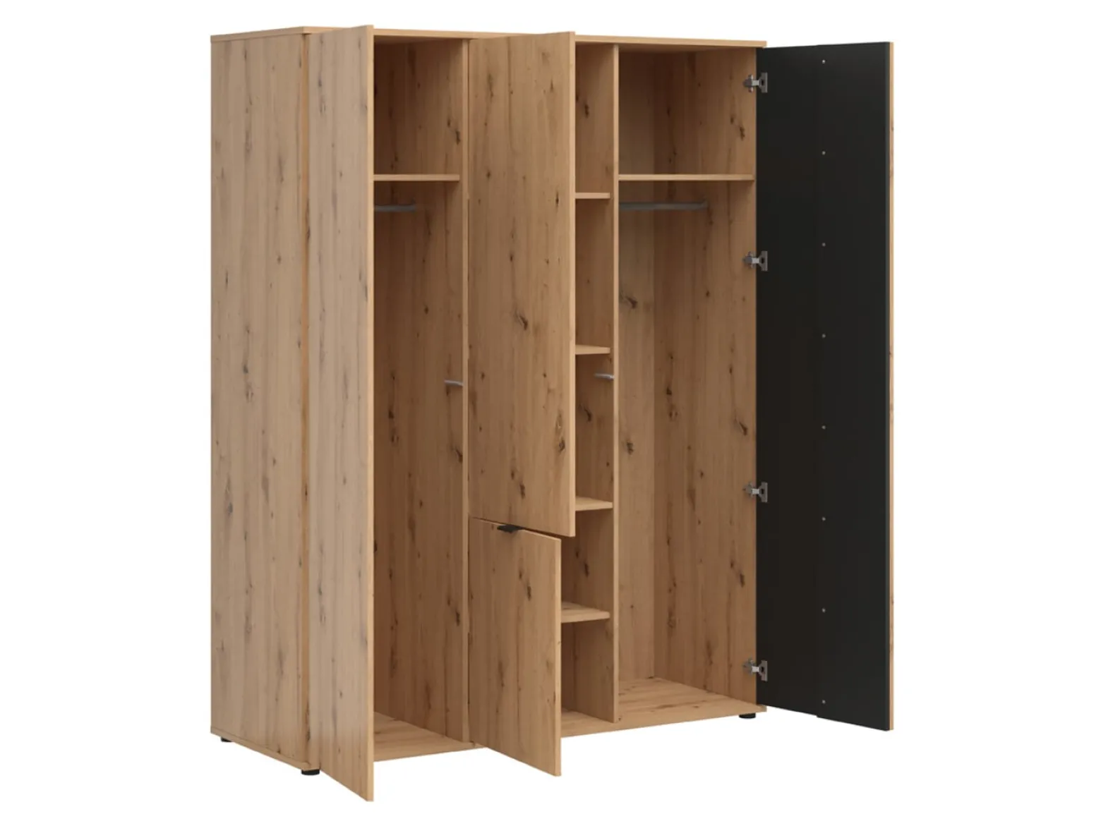 Szafa czterodrzwiowa Vabres 150 cm dąb artisan/czarny