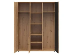Szafa czterodrzwiowa Vabres 150 cm dąb artisan/czarny