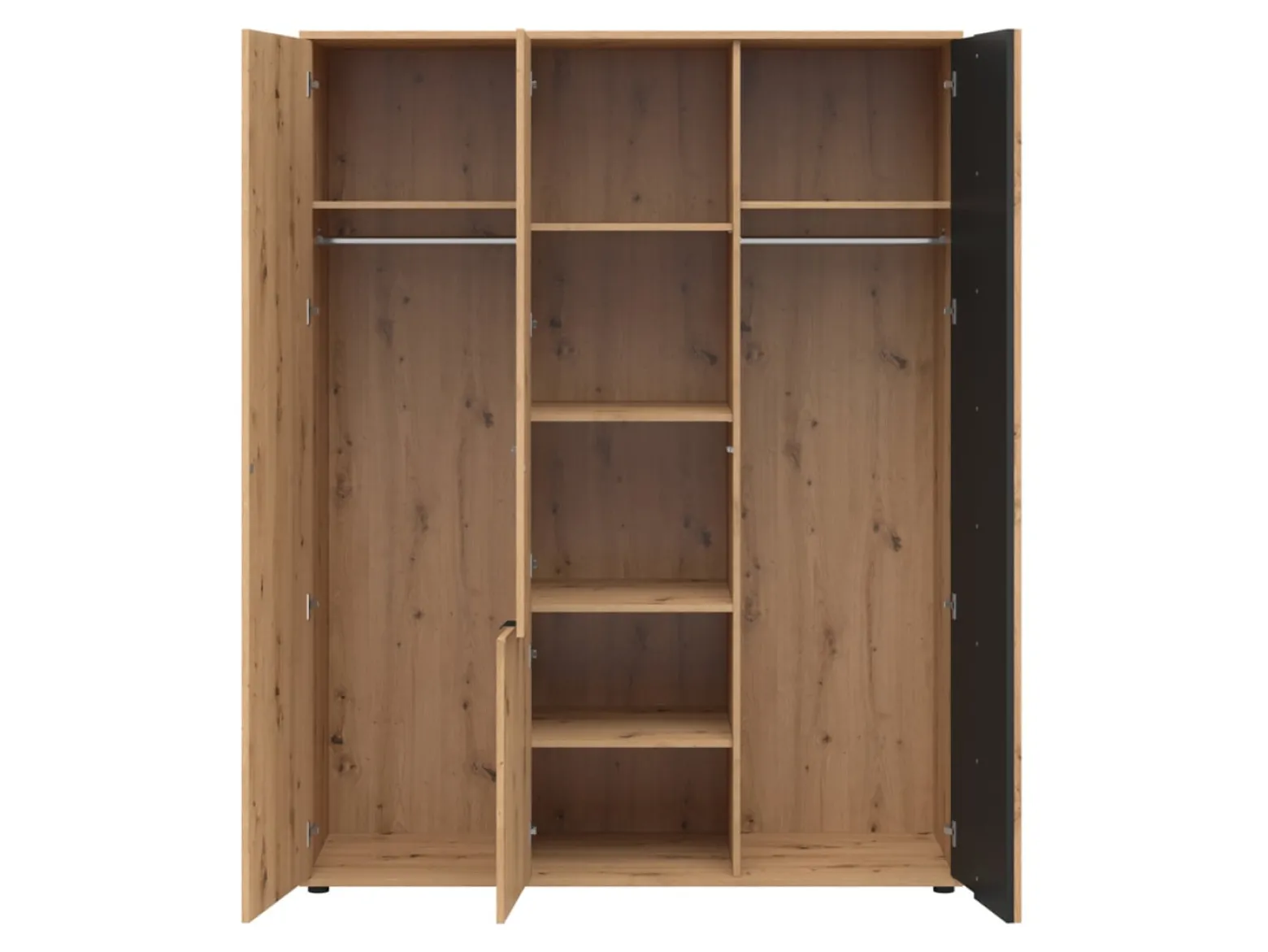 Szafa czterodrzwiowa Vabres 150 cm dąb artisan/czarny