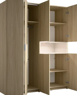 Szafa do sypialni 161 cm z 6 drzwiami i drążkami VESSI