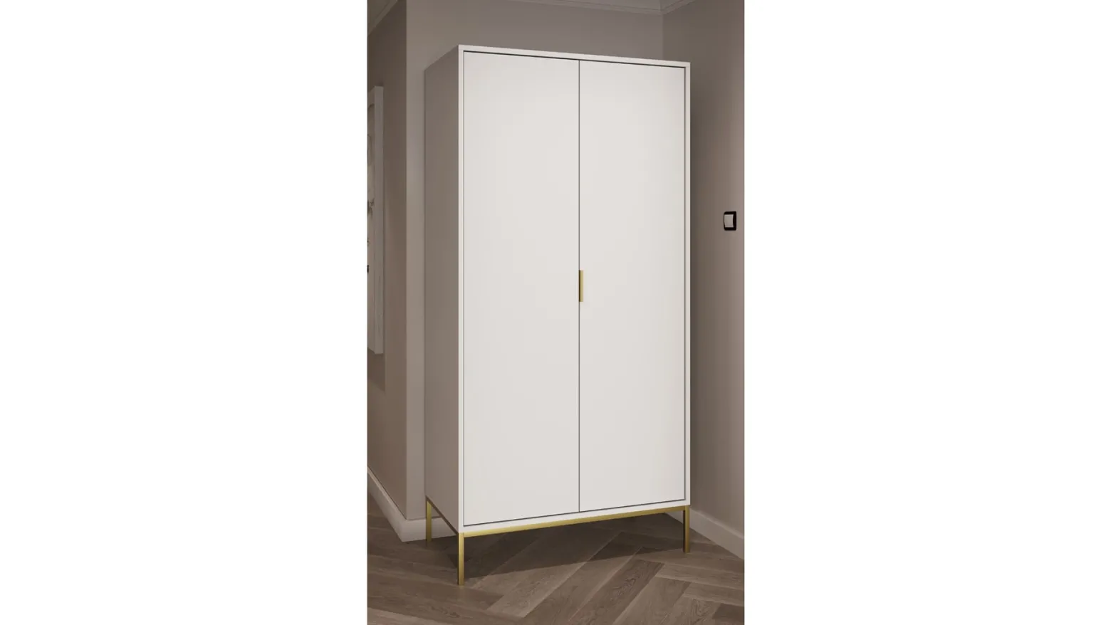 Szafa dwudrzwiowa Austin 100 cm biała