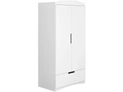 Szafa dwudrzwiowa Classic 90 cm z szufladą biała