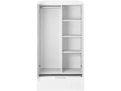 Szafa dwudrzwiowa Classic 90 cm z szufladą biała