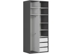 Szafa dwudrzwiowa Flex 100 cm z lustrem grafit