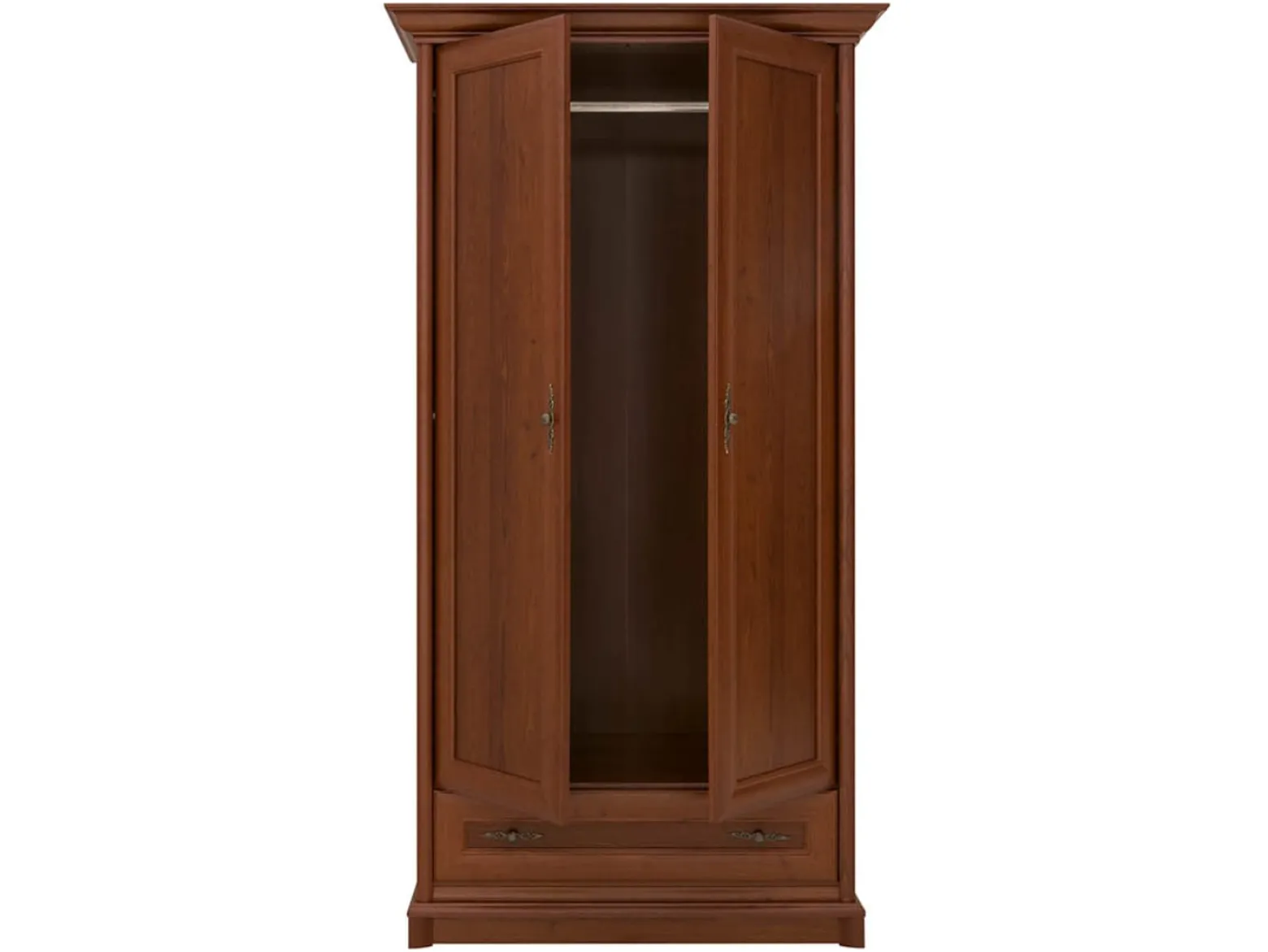 Szafa dwudrzwiowa Kent 110 cm z szufladą kasztan