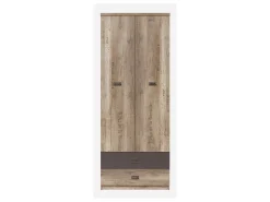 Szafa dwudrzwiowa Malcolm 80 cm z szufladami dąb canyon monument nadruk