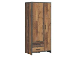 Szafa dwudrzwiowa Weston 90 cm z szufladami sosna old style