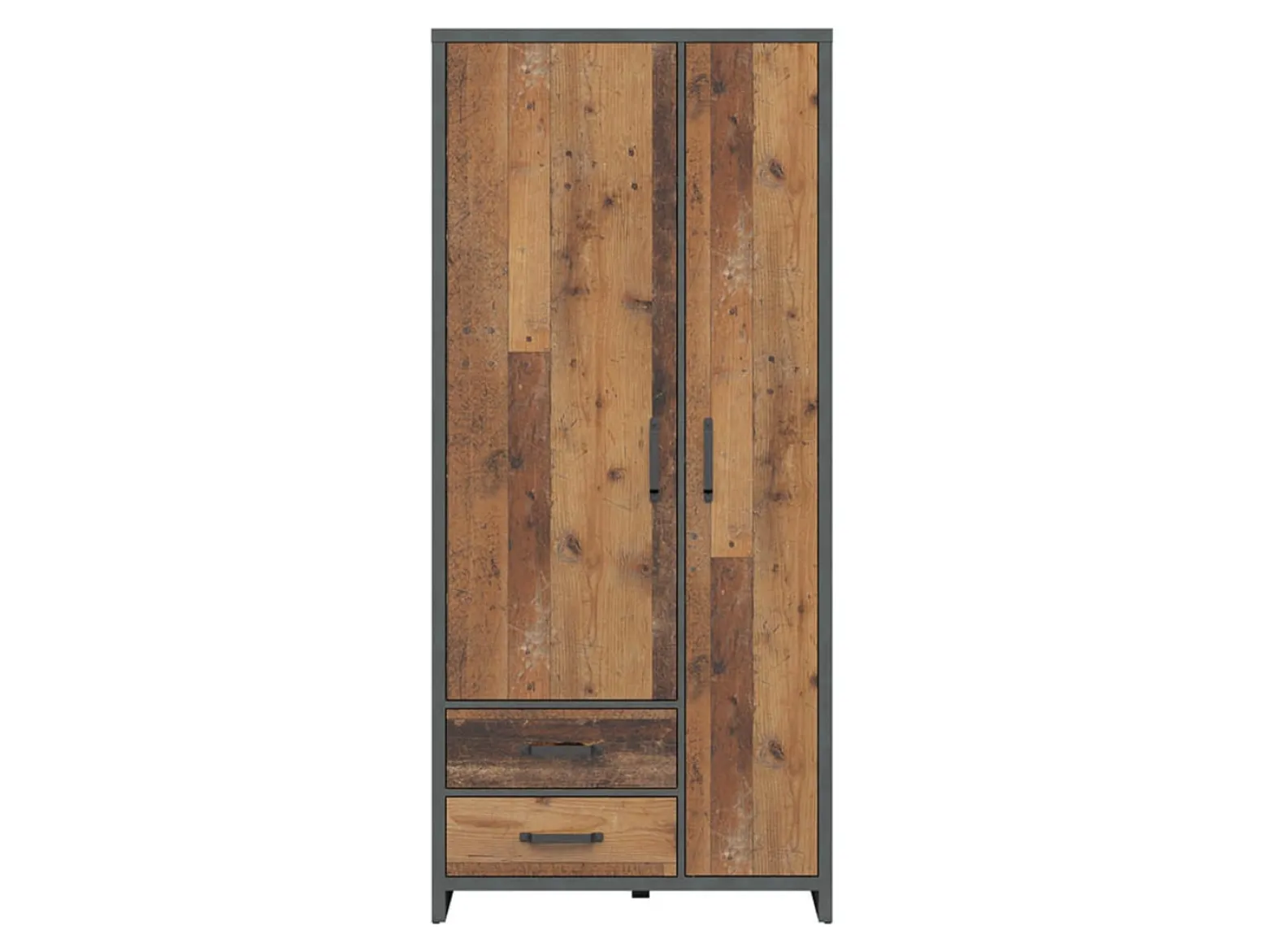 Szafa dwudrzwiowa Weston 90 cm z szufladami sosna old style