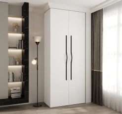 Szafa dwudrzwiowa wysoka 40 Como 2 100 biały+czarny