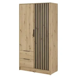 Szafa dwudrzwiowa z szufladami Nelly 2D dąb artisan lamele