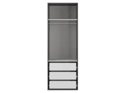 Szafa Flex 75 cm z lustrem grafit/dąb wotan