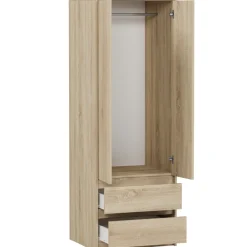 Szafa garderoba 63 cm 2 drzwi 2 szuflady FRAMIRE B-6 sonoma