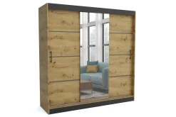 Szafa garderoba przesuwna WINDSOR 200 cm TOMY ARTISAN