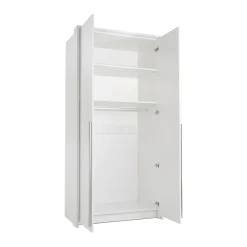 Szafa GIANA 105 cm 2-Drzwiowa Biała – Szafa z Drążkiem