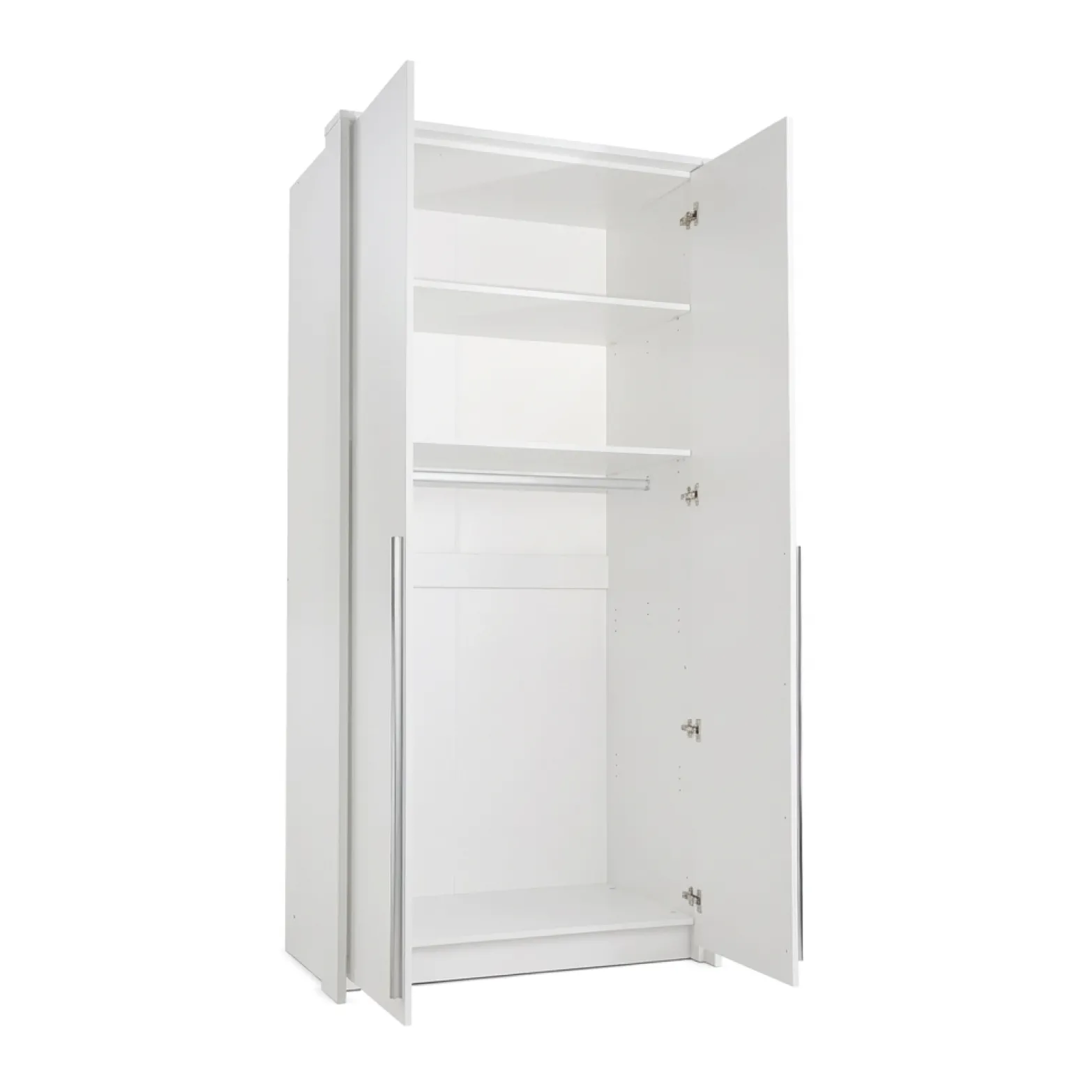 Szafa GIANA 105 cm 2-Drzwiowa Biała – Szafa z Drążkiem