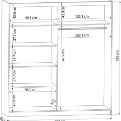 Szafa INES 200 2d wh/wh