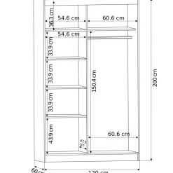 Szafa INES 120 WH/SO