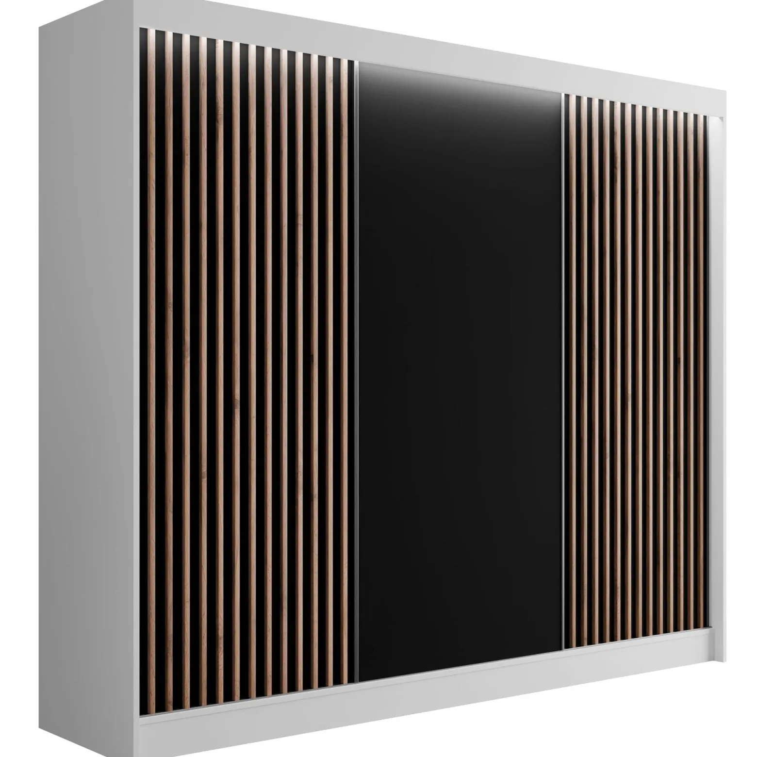 Szafa LED z drzwiami przesuwnymi i lamelami VILANv2 250 x 215 cm