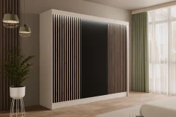 Szafa LED z drzwiami przesuwnymi i lamelami VILANv2 250 x 215 cm