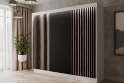 Szafa LED z drzwiami przesuwnymi i lamelami VILANv2 250 x 215 cm