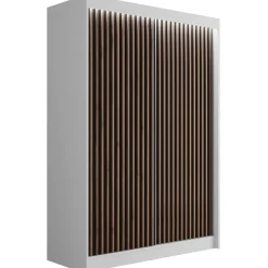 Szafa LED z drzwiami przesuwnymi i lamelami VILANv2 100 x 215 cm