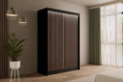 Szafa LED z drzwiami przesuwnymi i lamelami VILANv2 100 x 215 cm