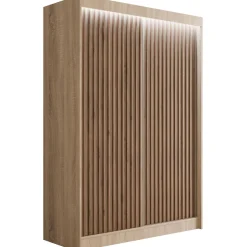Szafa LED z drzwiami przesuwnymi i lamelami VILANv2 100 x 215 cm