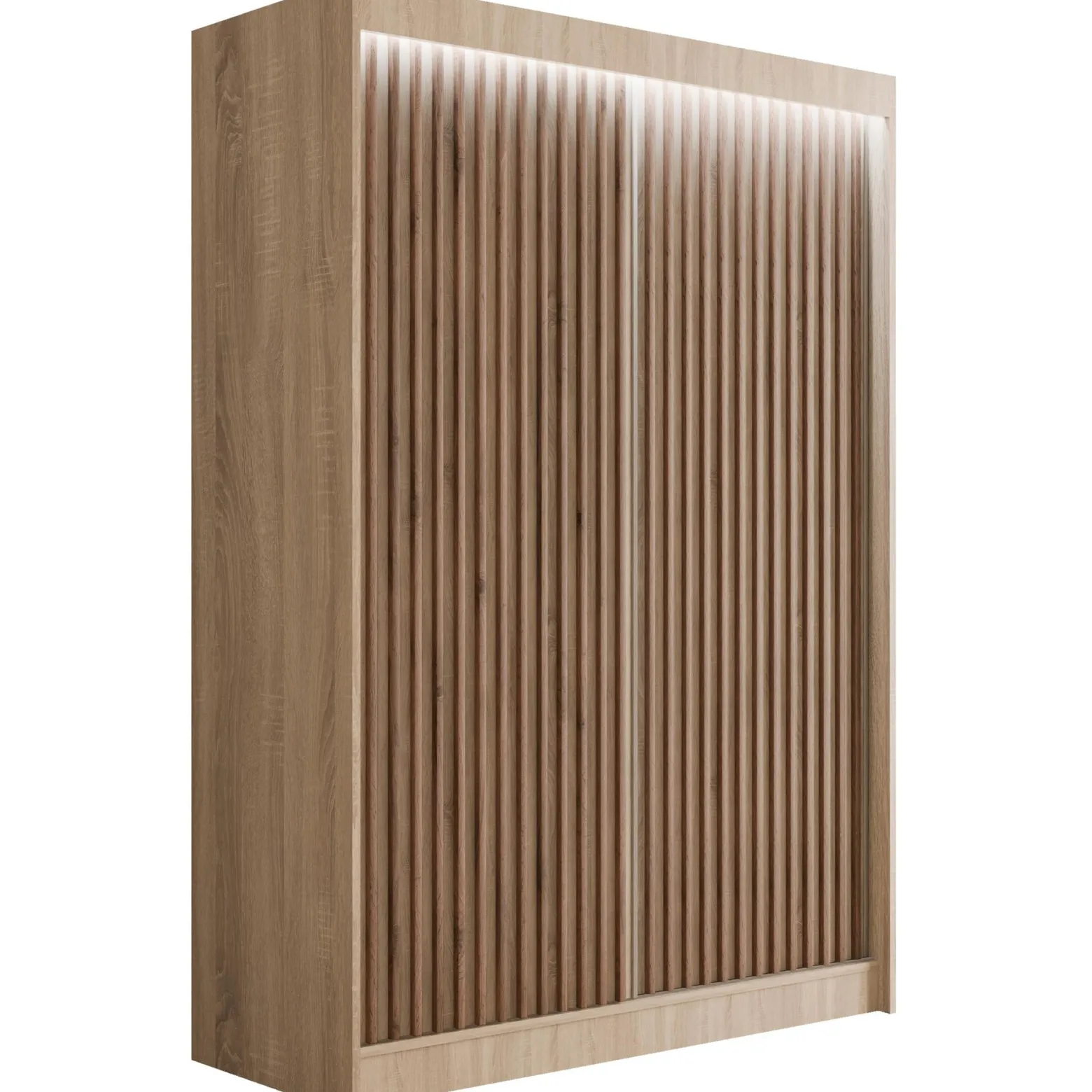 Szafa LED z drzwiami przesuwnymi i lamelami VILANv2 100 x 215 cm