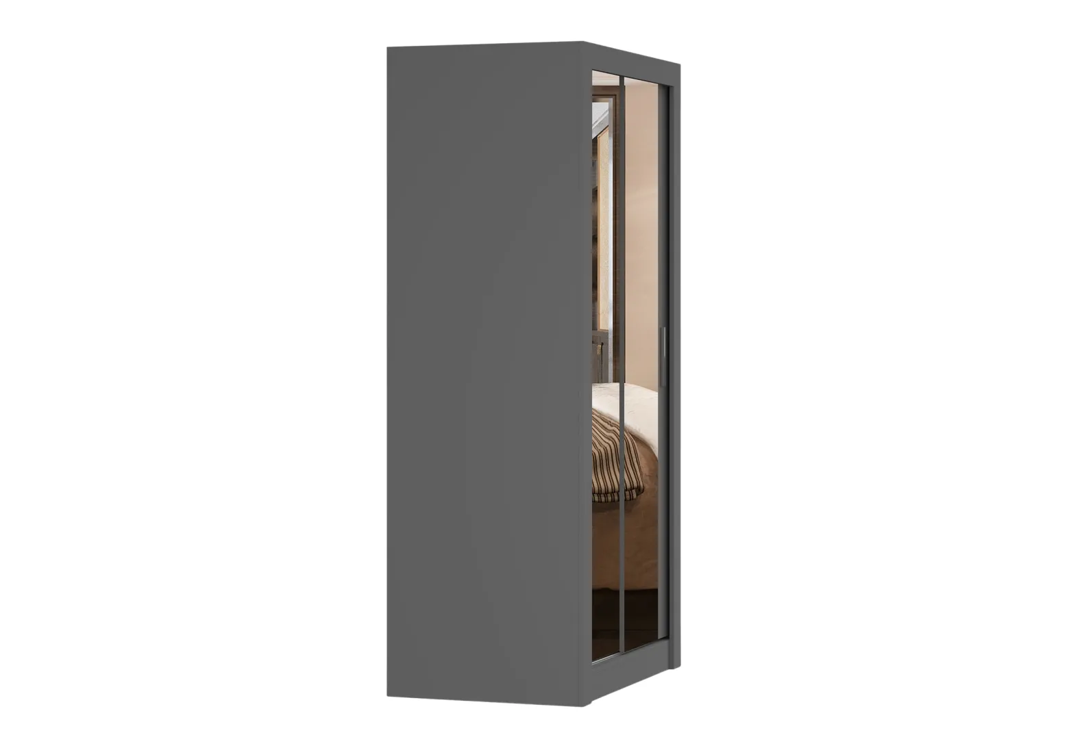 Szafa Milan 100 cm Szary mat/Szary mat