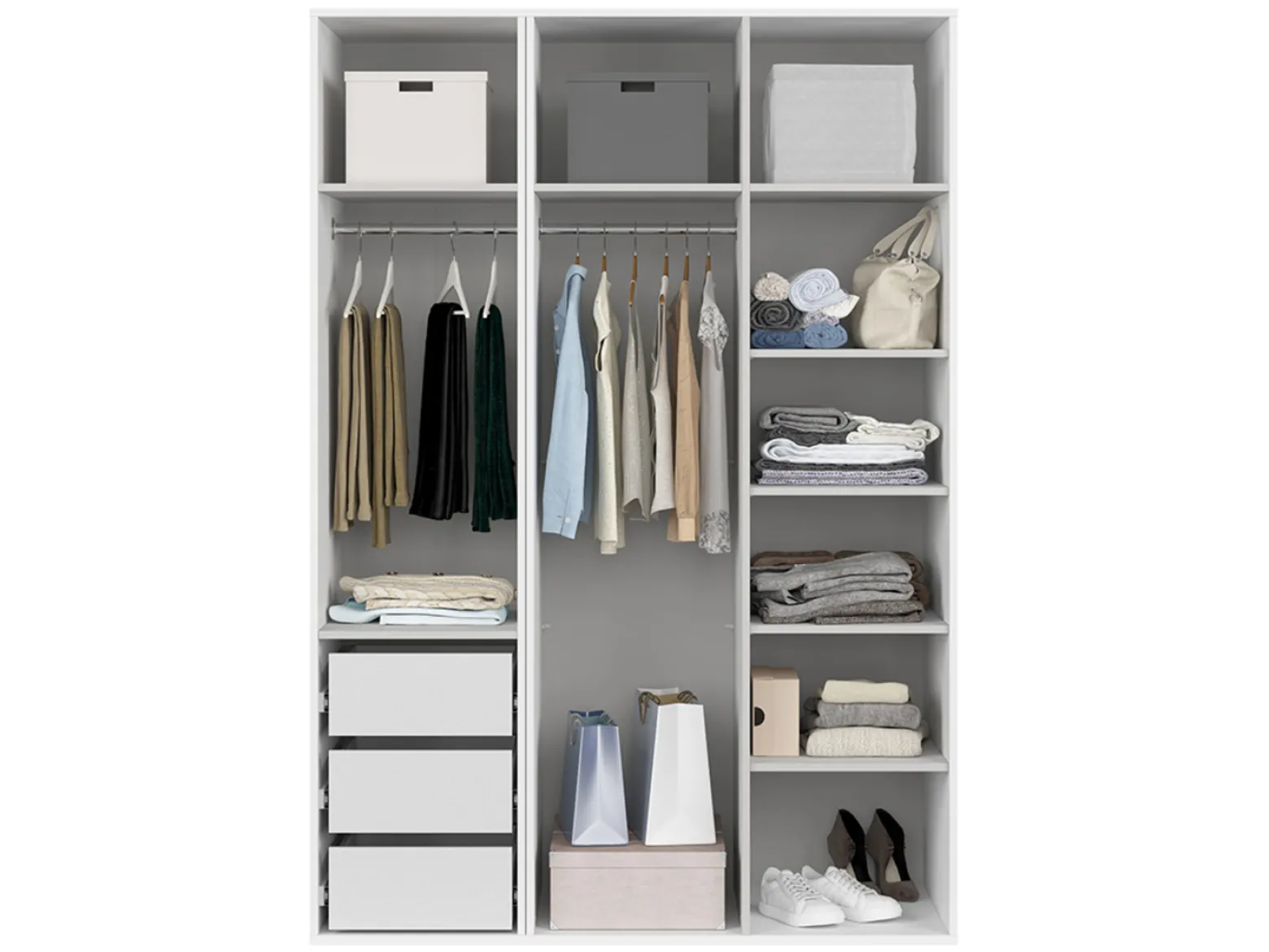 Szafa modułowa Flex 150 cm z drzwiami biała