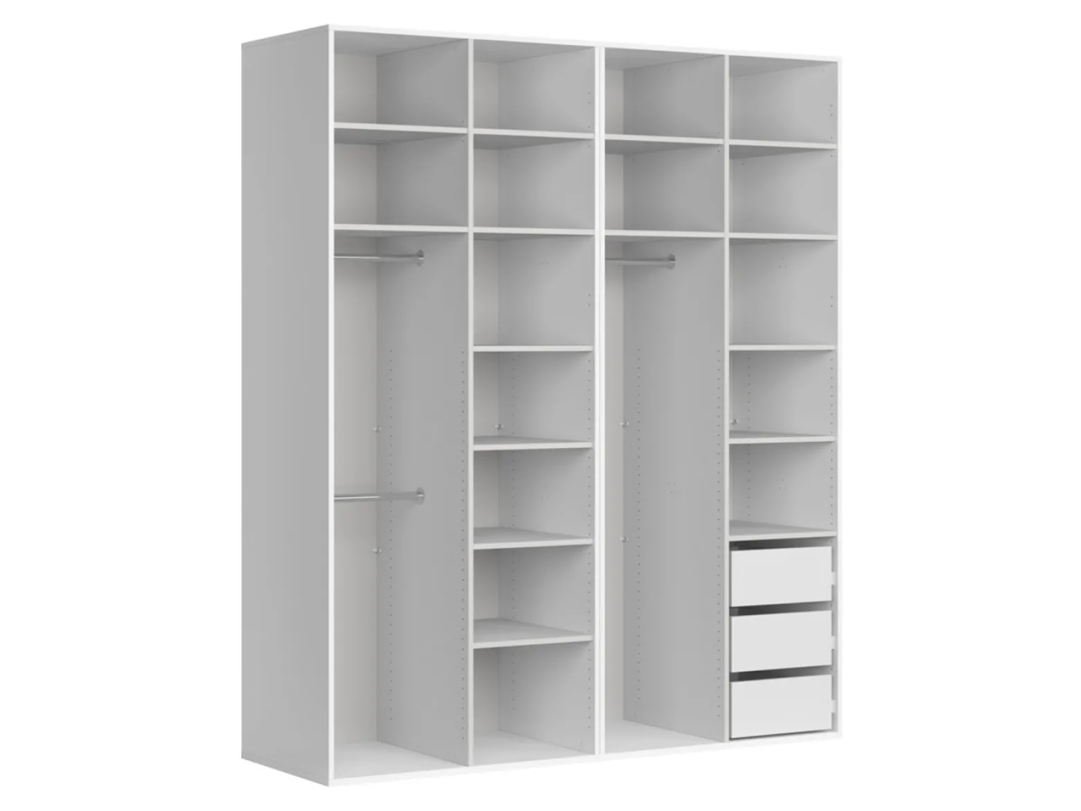 Szafa modułowa Flex 200 cm z 4 drzwiami kaszmir