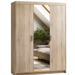Szafa modułowa z lustrem 133 cm KUBA dąb sonoma