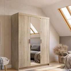 Szafa modułowa z lustrem 133 cm KUBA dąb sonoma