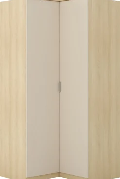 Szafa narożna 109 cm z półkami i drążkiem TERRA