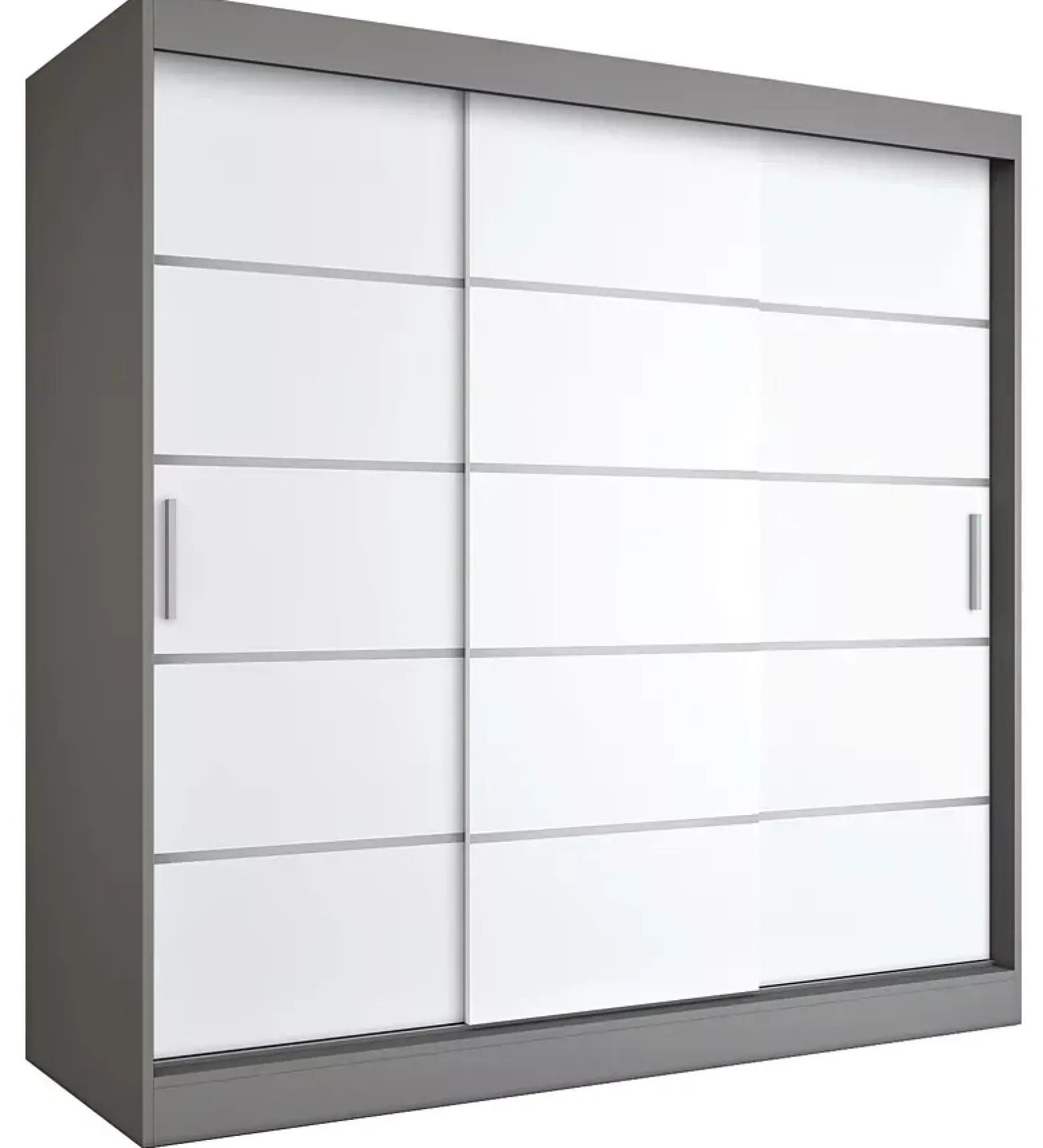 Szafa przesuwna antracyt + biały 200 cm - Marix