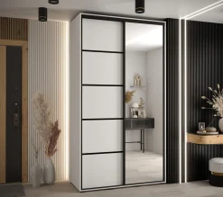 Szafa przesuwna 60 Cannes 5 130 biały+biały+czarny