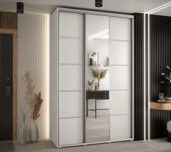 Szafa przesuwna 45 Cannes 5 160 biały+biały+srebrny