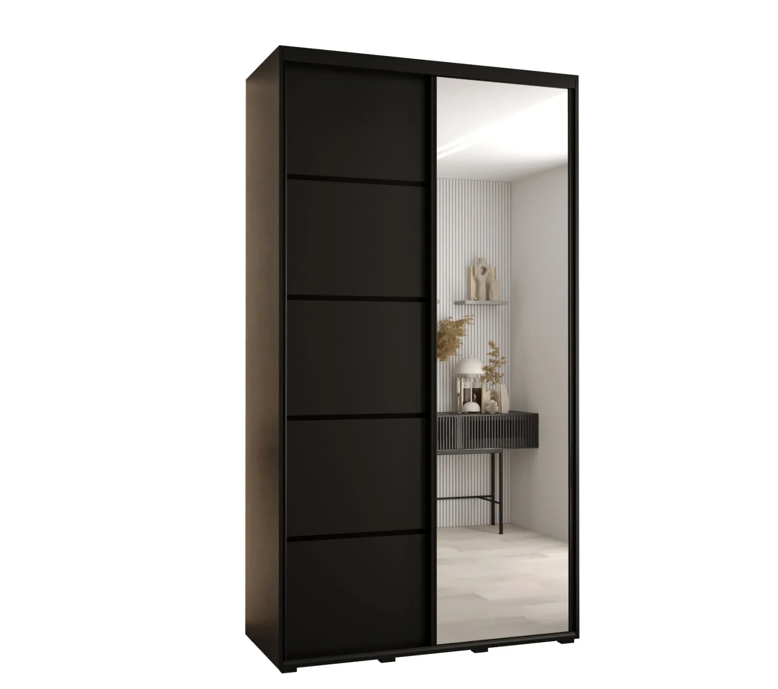Szafa przesuwna 60 Cannes 5 140 czarny+czarny+czarny
