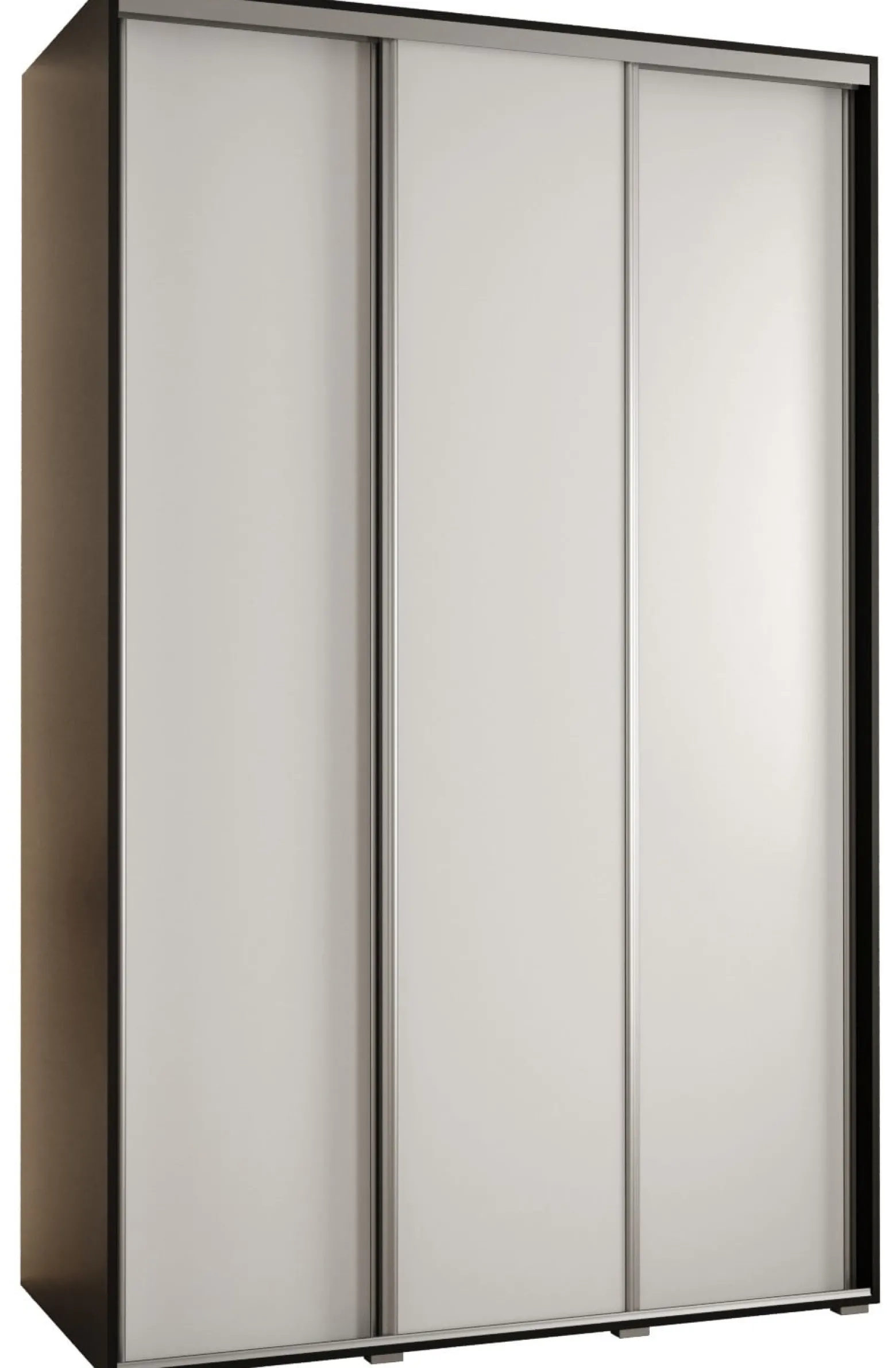 Szafa przesuwna 60 Cannes 1 150 czarny+biały+srebrny
