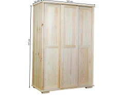 Szafa przesuwna 120 cm drewniana Modern, sosnowa