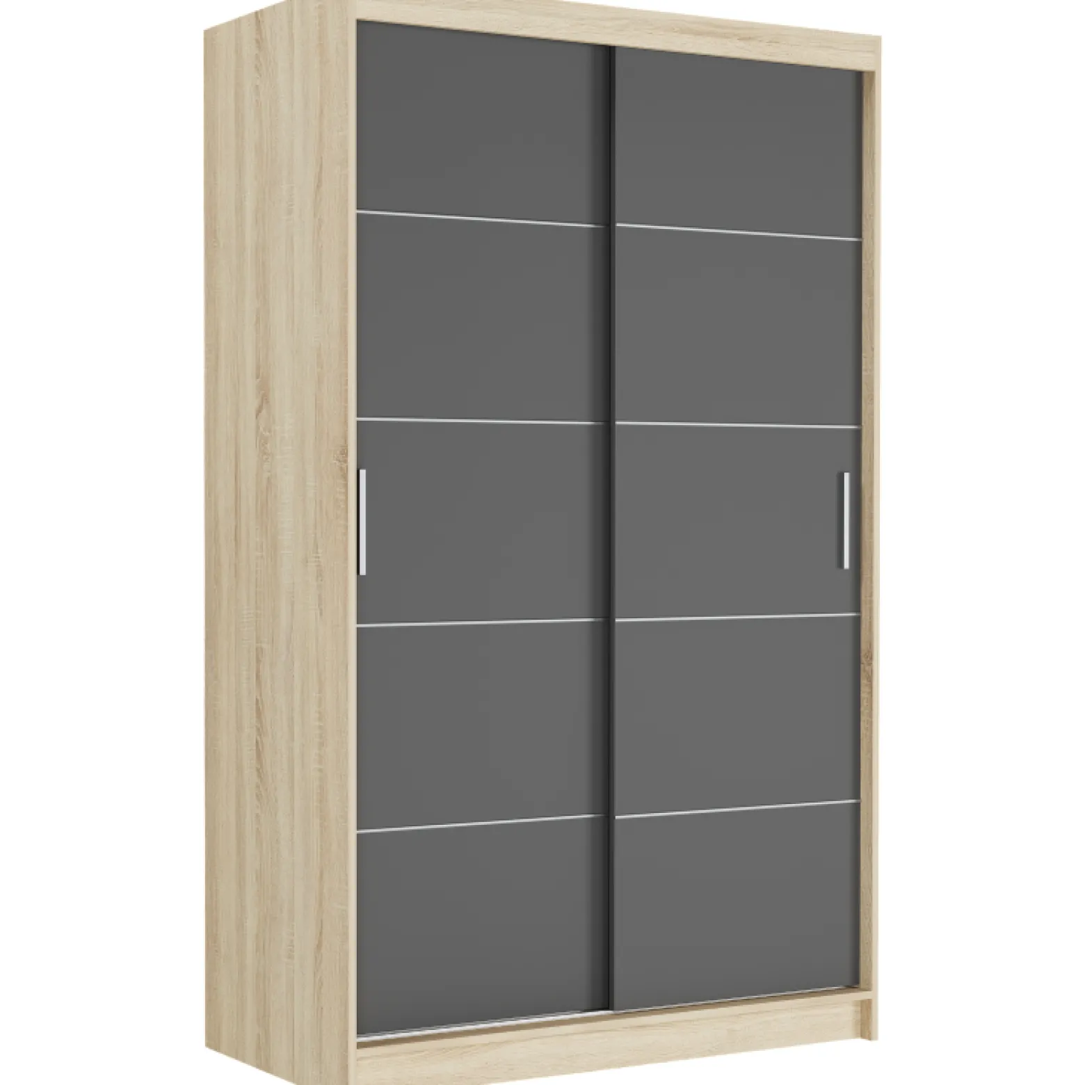 Szafa przesuwna 120 cm 2-drzwi szprosy FRAMIRE Vega IV sonoma antracyt