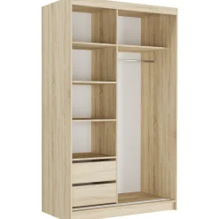 Szafa przesuwna 120 cm 2-drzwi szprosy FRAMIRE Vega IV sonoma antracyt