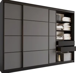 Szafa przesuwna 250 cm LOFT z półkami