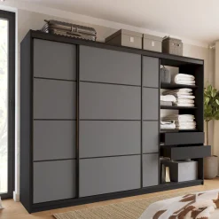Szafa przesuwna 250 cm LOFT z półkami