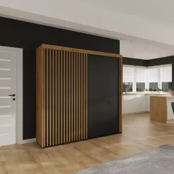 Szafa przesuwna 200 cm z lamelami NELGARI
