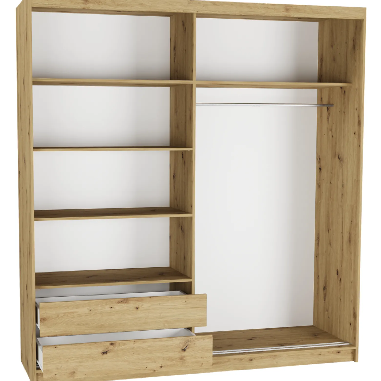 Szafa przesuwna 203 cm z 2 lustrami FRAMIRE Tivaro II artisan