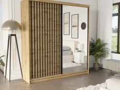 Szafa przesuwna 203 cm z lustrem lamele FRAMIRE Tivaro I artisan artisan